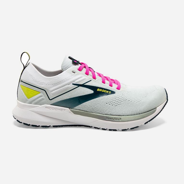 Brooks Ricochet 3 Israel - Women's Lightweight Road Running Shoes - Ice Flow/Pink/Pond/Turquoise (14